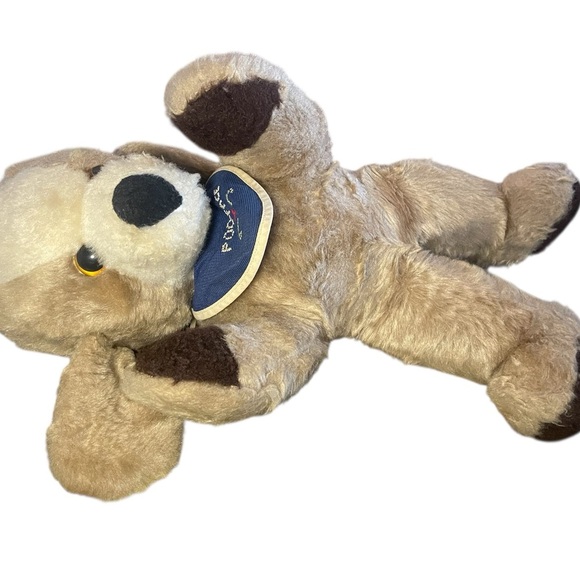 Vintage 20” Plush Dog Stuffed Animal – Floppy Ears, Blue Bib - Picture 3 of 6